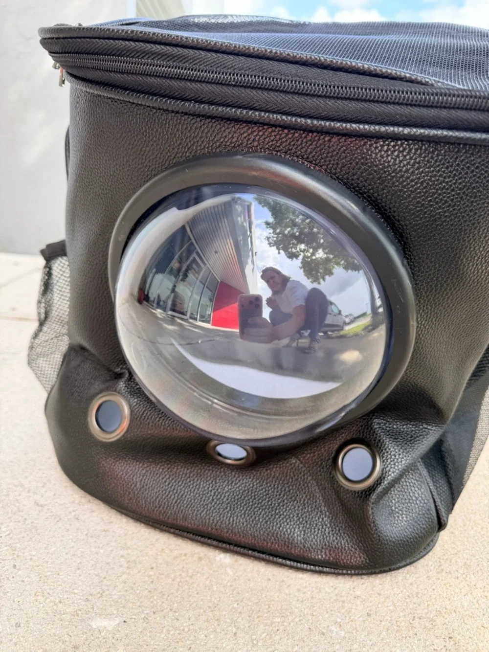Black‎ Pet Backpack Carrier with Bubble Window - Comfortable Travel Carrier